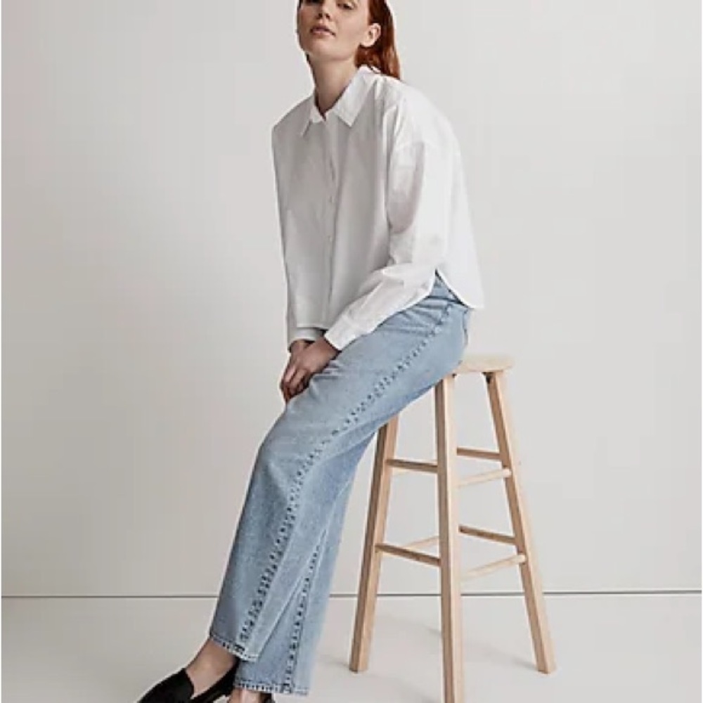 NWT Signature Poplin Hartfield Crop Shirt